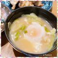 nakamucchi's cooksnap of when they made キャベツのぽっとん☆お味噌汁.
