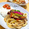 YUH♡ママ's cooksnap of when they made 簡単☆甘辛すき焼き風の焼きうどん.