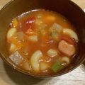 ポメちょん's cooksnap of when they made マカロニ入り食べるトマトスープ☆.