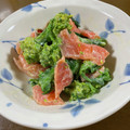 早起きまま's cooksnap of when they made 菜の花とスモークサーモンのマスタード和え.