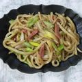 Ruriluru's cooksnap of when they made ｳｽﾀｰｿｰｽで簡単焼きうどん☆.