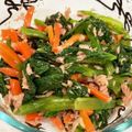 AOAOshark's cooksnap of when they made たべまる給食【こまつなののり酢あえ】.