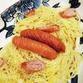 まみお✳'s cooksnap of when they made ベーコンソーセージ入の簡単ペペロンチーノ.
