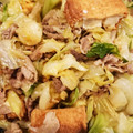 かおちるママ☆'s cooksnap of when they made ☆きゃべつと豚肉と厚揚げのオイマヨ炒め☆.
