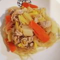 （・×・）♪'s cooksnap of when they made 白菜・豚肉・春雨のオイスターソース炒め.
