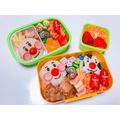 tachutachu's cooksnap of when they made おむすびまんとこむすびまんのキャラ弁.