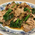 ねみねみ's cooksnap of when they made ほうれん草と大根と豚肉のポン酢炒め.