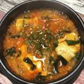 麦酒姉さん's cooksnap of when they made 超簡単！！　韓国風　豆腐キムチ納豆チゲ.
