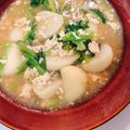 マキラナ's cooksnap of when they made 低糖質★カブと鶏ひき肉の中華あんかけ.