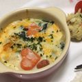 ほあちん's cooksnap of when they made アサリ(海老)＆ほうれん草のグラタン♪.