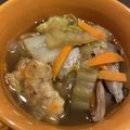 海老ふりゃ〜's cooksnap of when they made 温まる～～白菜と鶏団子の中華スープ☆.