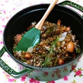 ｍａｒｉ♪'s cooksnap of when they made レンズ豆とソーセージの煮込み＊STAUB.