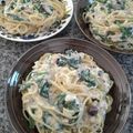 ☆ウマウマ亭☆'s cooksnap of when they made ほうれん草とツナのクリームパスタ.