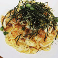 もぐドン's cooksnap of when they made たらこと焼きネギの生スパゲティ.