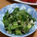 犬Gyami's cooksnap of when they made セロリとツナのおつまみサラダ.