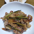和☆2049's cooksnap of when they made 豚肉とにんにくの芽のオイスターソース炒め.