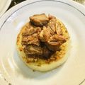 pali's cooksnap of when they made レンチン大根のステーキ牛肉乗せ.