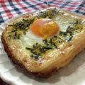 きっかママ's cooksnap of when they made 目玉焼きトーストにのりたま！.