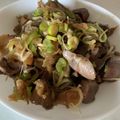 0720まま's cooksnap of when they made 簡単酒肴☆豚タンの青ネギザーサイ炒め.