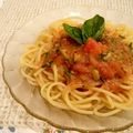 ふーいんぐ's cooksnap of when they made トマト・バジル・アンチョビの冷製パスタ.