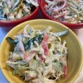 yu🐓's cooksnap of when they made カニカマと野菜のごまマヨ☆マカロニサラダ.