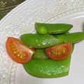 記念樹's cooksnap of when they made スナップエンドウとミニトマトのサラダ.