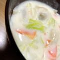 貴裕慧's cooksnap of when they made 白菜と鶏モモ肉のクリーム煮.