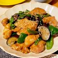 t0mt0mt0m's cooksnap of when they made 茄子とピーマンの中華炒め.