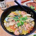 おまち☆'s cooksnap of when they made お手軽バージョン♡簡単海鮮パエリア.