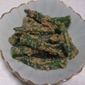 きらり流れ星's cooksnap of when they made ご飯にもお酒にも！オクラの胡麻和え.