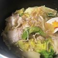 マヨミ's cooksnap of when they made 簡単！ネギたっぷり美味♪豚バラにんにく鍋.