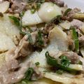 no1642's cooksnap of when they made 山芋と豚肉のポン酢炒め.