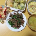 よちりん's cooksnap of when they made 【簡単】牛肉と豆苗のオイスター炒め.