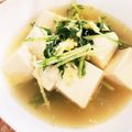 ゆるмαмα's cooksnap of when they made ゴロゴロ豆腐と水菜のかき玉スープ.