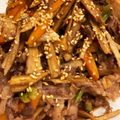 ぶーらんじぇAnne's cooksnap of when they made 牛肉入りきんぴらゴボウ.