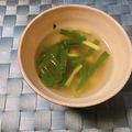 yesmama's cooksnap of when they made 簡単ニラコーンスープ♡.