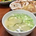 Superlittleboo's cooksnap of when they made ズッキーニ・新玉ねぎ・油揚げの味噌汁.