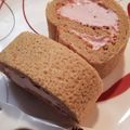 Jasami☆'s cooksnap of when they made ふわっ♡いちごクリームの春色ロールケーキ.