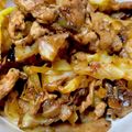 ごふぁんだ's cooksnap of when they made 豚こま☆お好み焼き風丼.