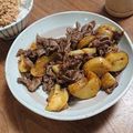 ハチワレねこ's cooksnap of when they made 牛肉とじゃがいものハニーマスタード炒め.