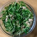 海天藍's cooksnap of when they made 豆苗とツナのさっぱりサラダ☆ポリ袋1つ♪.