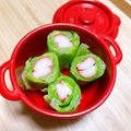 ❀akiko❀'s cooksnap of when they made ［簡単カニカマ キャベツ クルクル巻き］.