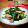 inyako's cooksnap of when they made 農家の食卓〜アレッタの葉とウインナー炒め.