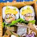 ❀akiko❀'s cooksnap of when they made 赤鬼 オムライスのり巻き 恵方巻 お弁当.