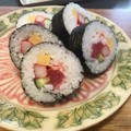 クック5E2Q86☆'s cooksnap of when they made 恵方巻き(海鮮、中華風に牛肉を).