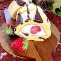 クックloveまま☆'s cooksnap of when they made あん&ホイップ 抹茶マーブルロールケーキ.