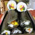 クックloveまま☆'s cooksnap of when they made ローストビーフと菜花の太巻き寿司.