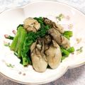 ヒヨコとウサギ's cooksnap of when they made 牡蠣と菜の花のガーリック蒸し☆.