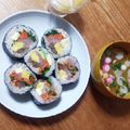 あかぴーー's cooksnap of when they made 恵方巻きにも♡韓国の太巻き寿司キンパ.