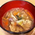 yossymama's cooksnap of when they made 野菜たっぷり、沢煮椀.